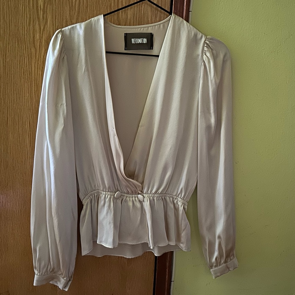 Reformation 100% silk top